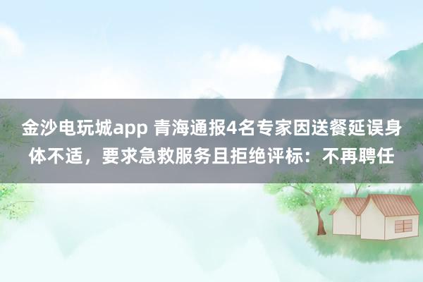 金沙電玩城app 青海通報(bào)4名專家因送餐延誤身體不適，要求急救服務(wù)且拒絕評標(biāo)：不再聘任